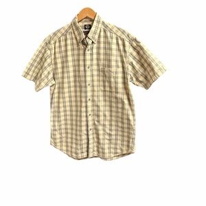 Dockers Men's Yellow Plaid Button Up Casual Shirt